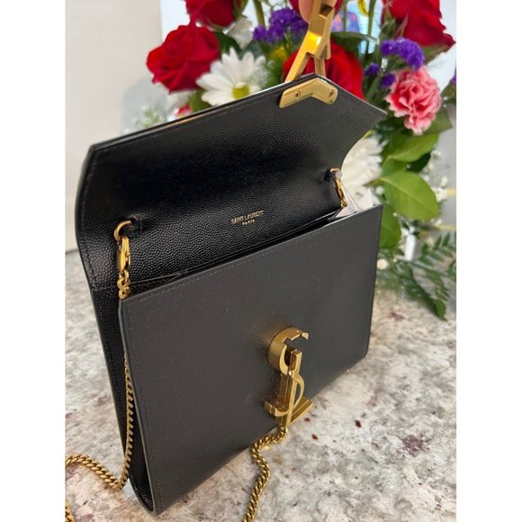 SAINT LAURENT Cassandre Leather Wallet on Chain - Picture 12 of 12